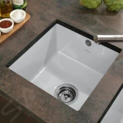 Villeroy & Boch Subway 50 - Keramische Spoelbak 44x44 Cm, CeramicPlus, Stone White 332501RW -Villeroy & Boch 22d8b934da4f5b212b661e07 2