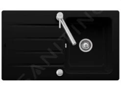 Villeroy & Boch Architectura - Keramische Spoelbak 860x510 Mm Incl. Afvoergarnituur, CeramicPlus, Ebony 335002S5