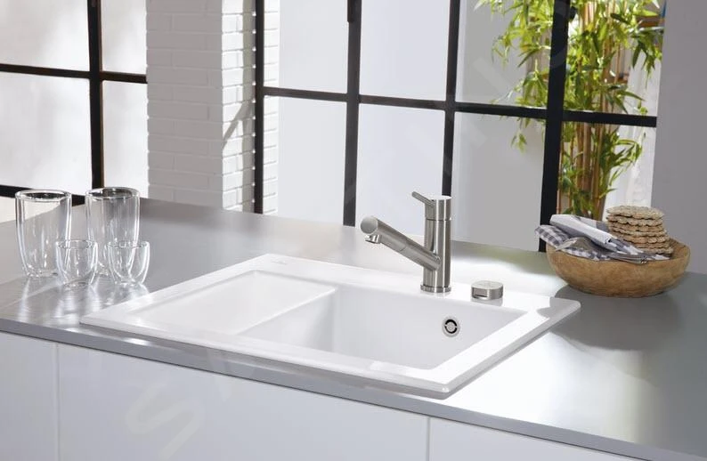 Villeroy & Boch Subway 45 - Keramische Spoelbak 65x51 Cm, Excentrische Bediening, CeramicPlus, Snow White 331302KG 3 Villeroy & Boch Subway 45 - Keramische Spoelbak 65x51 Cm, Excentrische Bediening, CeramicPlus, Snow White 331302KG - Afbeelding 3