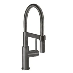 Villeroy & Boch Steel Expert Compact - Keukenkraan Met Flexibele Uitloop En Uittrekbare Sproeikop, Antraciet 92730005