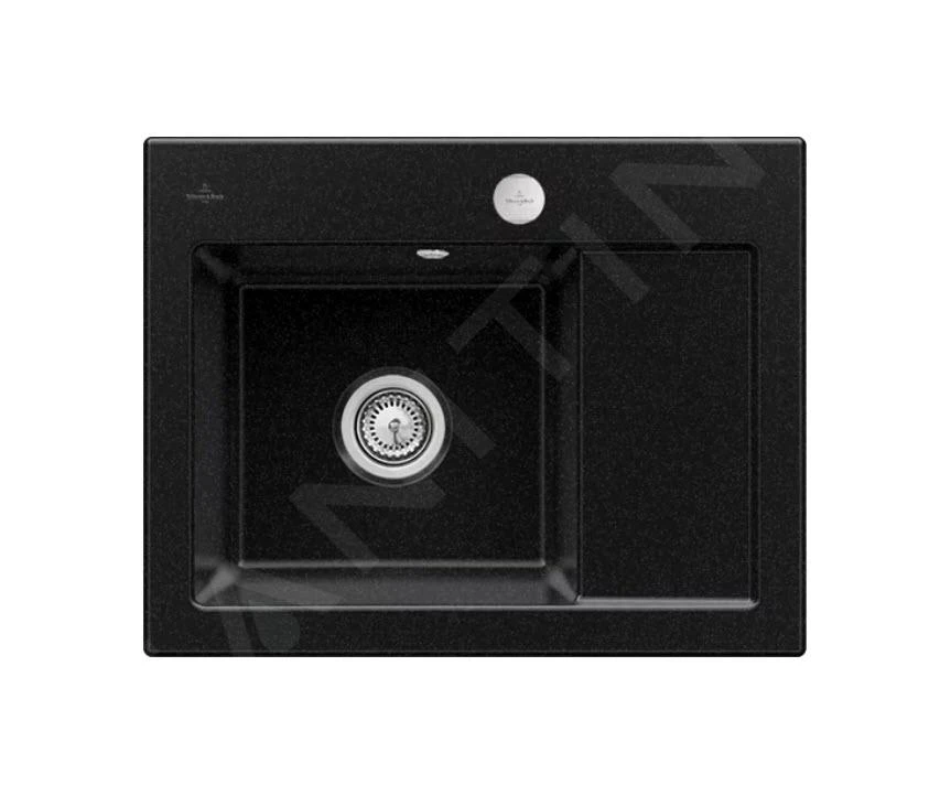 Villeroy & Boch Subway 45 - Keramische Spoelbak 65x51 Cm, Excentrische Bediening, CeramicPlus, Chromiet 331202J0 1 Villeroy & Boch Subway 45 - Keramische Spoelbak 65x51 Cm, Excentrische Bediening, CeramicPlus, Chromiet 331202J0