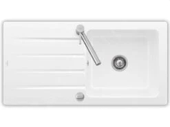 Villeroy & Boch Architectura - Keramische Spoelbak 860x510 Mm Incl. Afvoergarnituur, CeramicPlus, Alpine Wit 335002R1