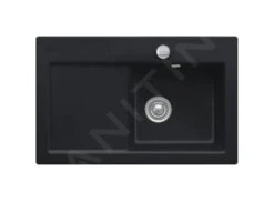 Villeroy & Boch Subway - Keramische Spoelbak 780x510 Mm Incl. Afvoergarnituur, CeramicPlus, Ebony 671402S5