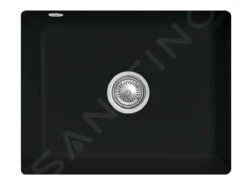 Villeroy & Boch Subway - Keramische Spoelbak 545x440 Mm Incl. Afvoergarnituur, CeramicPlus, Ebony 331001S5