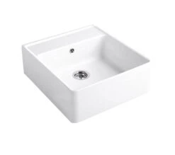 Villeroy & Boch Spoelbakken - Keramische Spoelbak 630x595 Mm Incl. Afvoergarnituur, CeramicPlus, Alpine Wit 632062R1