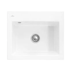 Villeroy & Boch Subway 60 - Keramische Spoelbak 60x51 Cm, CeramicPlus, Stone White 330901RW