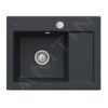 Villeroy & Boch Subway 45 - Keramische Spoelbak 65x51 Cm, Excentrische Bediening, CeramicPlus, Ebony 331202S5