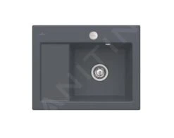 Villeroy & Boch Subway 45 - Keramische Spoelbak 65x51 Cm, Excentrische Bediening, CeramicPlus, Grafiet 331302I4
