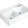 Villeroy & Boch Spoelbakken - Keramische Spoelbak 895x630 Mm Incl. Afvoergarnituur, CeramicPlus, Alpine Wit 632392R1