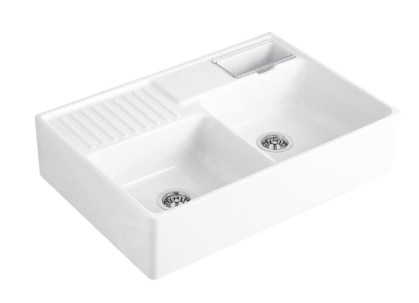 Villeroy & Boch Spoelbakken - Keramische Spoelbak 895x630 Mm Incl. Afvoergarnituur, CeramicPlus, Alpine Wit 632391R1 1 Villeroy & Boch Spoelbakken - Keramische Spoelbak 895x630 Mm Incl. Afvoergarnituur, CeramicPlus, Alpine Wit 632391R1